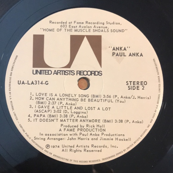 3/$30 Paul Anka “Anka” vintage vinyl album 1974 pop - Picture 4 of 5